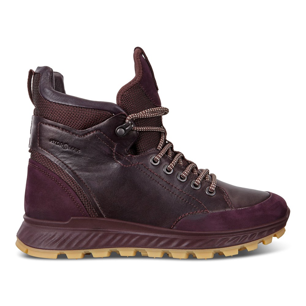 ECCO Womens Boots Burgundy - Exostrike Shinebright - IDH-189632